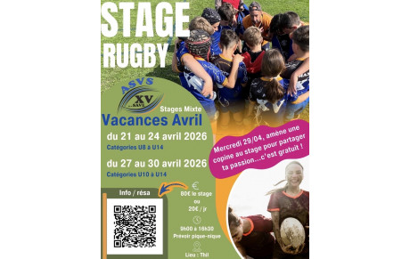 Stages d'avril 2026